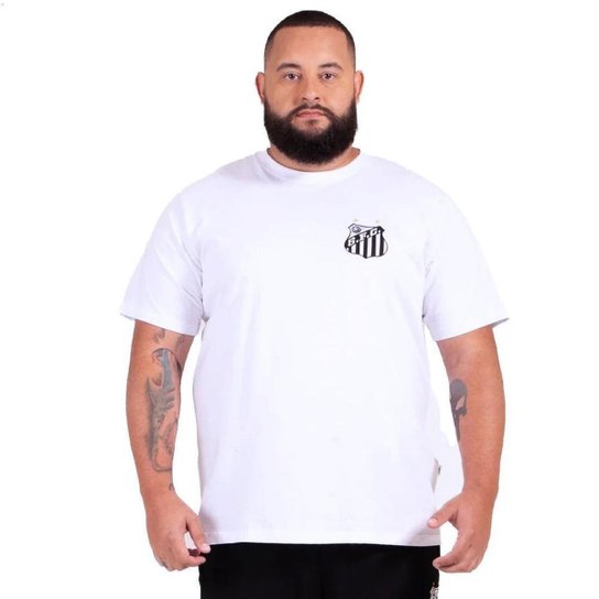 CAMISETA SURF CENTER SANTOS CLASSIC PLUS MASCULINO - BRANCO 54