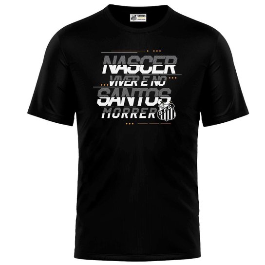 Camsieta Masculina Santos Oficial Esportiva Nascer Viver