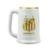 Caneca Branca Dourada P 500ml - Santos - Branco+Bronze