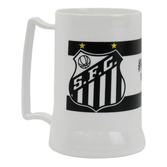 Caneca Branca Gel Isolante Térmico 400ml Santos
