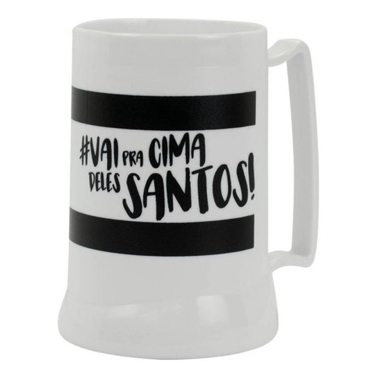 Caneca Branca Gel Isolante Térmico 400ml Santos