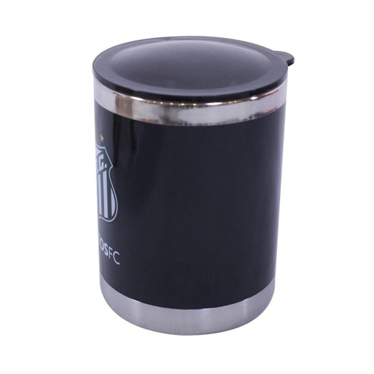 Caneca Inox Térmica Com Tampa - Santos 450 ml Preta