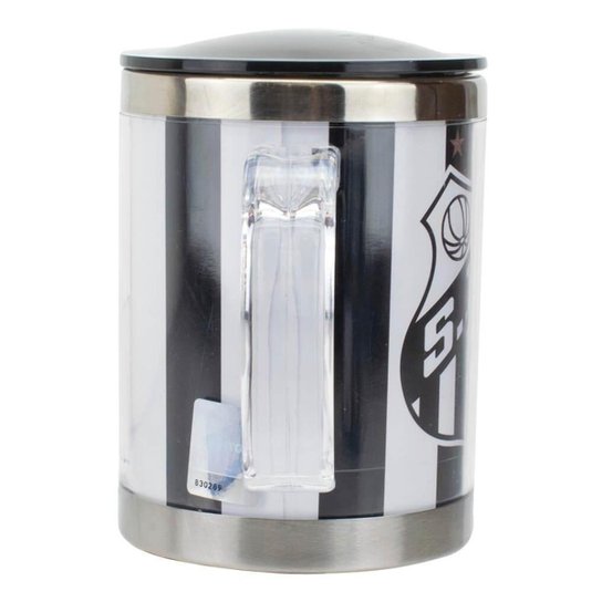 Caneca Térmica Com Tampa 450ml Listrada - Santos