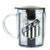 Caneca Térmica Com Tampa 450ml Santos Bi Mundial - Branco+Preto