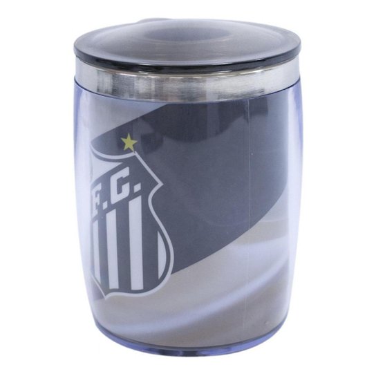 Caneca Térmica Com Tampa 450ml Santos Faixa