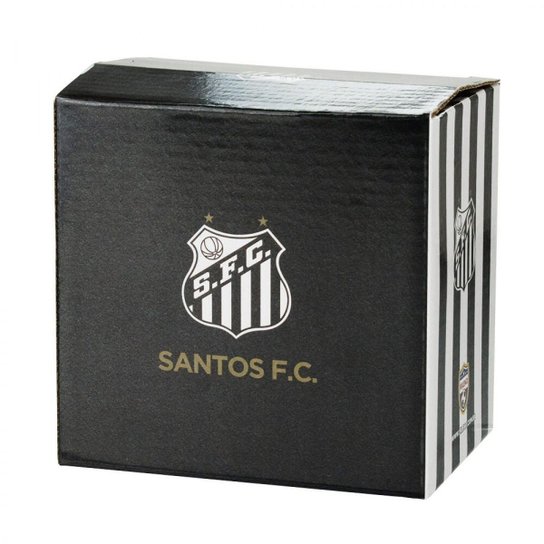 Caneca Térmica Com Tampa 450ml Santos Prateada