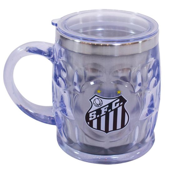 Caneca Térmica Com Tampa Transparente 500ml - Santos