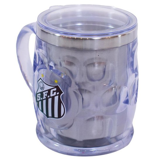 Caneca Térmica Com Tampa Transparente 500ml - Santos