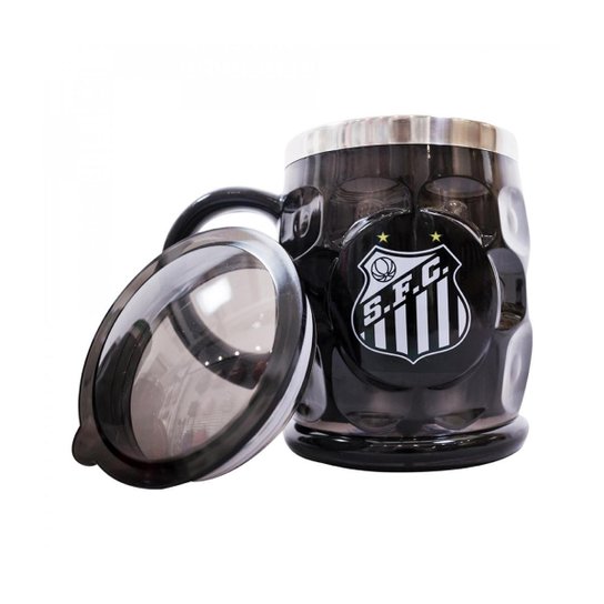 Caneca Térmica Relevo Com Tampa 500ML - Santos