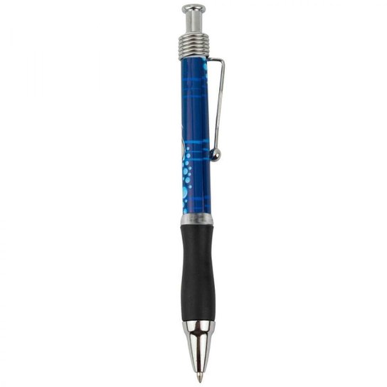 Caneta Esferográfica Roller Ball Azul Santos