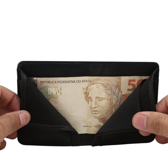 Carteira de Couro Santos 1962 Preto