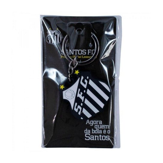Chaveiro De Borracha Com Brasão De Time - Santos