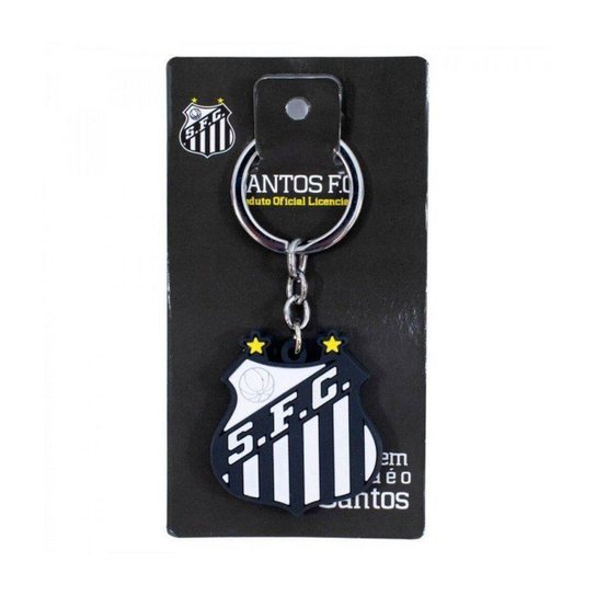 Chaveiro De Borracha Com Brasão De Time - Santos