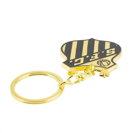 Chaveiro Dourado Escudo Time 4cm - Santos