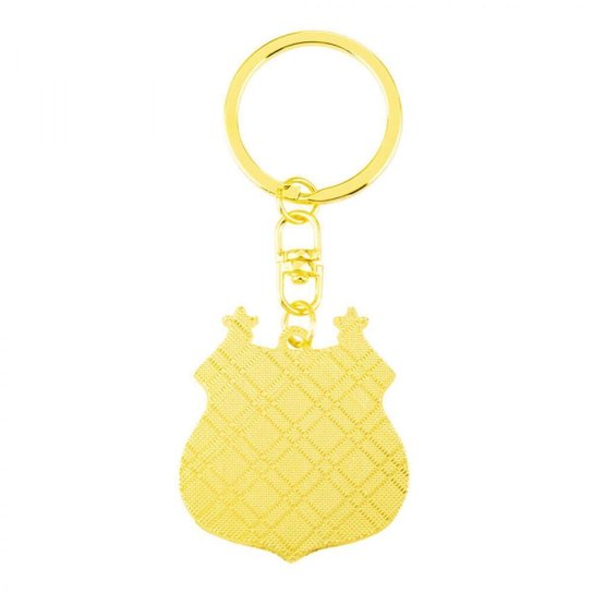 Chaveiro Dourado Escudo Time 4cm - Santos