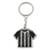 Chaveiro Metal Camisa Time 3.5cm - Santos - Preto+Branco