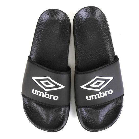 Chinelo Slide Umbro Locker Masculino - Preto+Branco