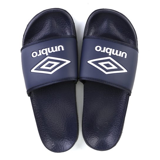Chinelo Slide Umbro Locker Masculino - Marinho+Branco