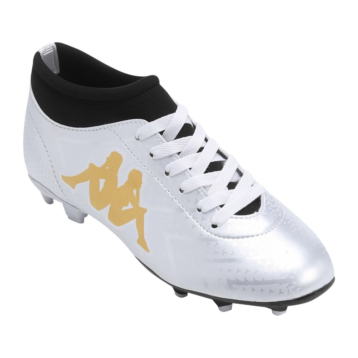 Chuteira Campo Kappa Údine - Branco+dourado | Santos Store