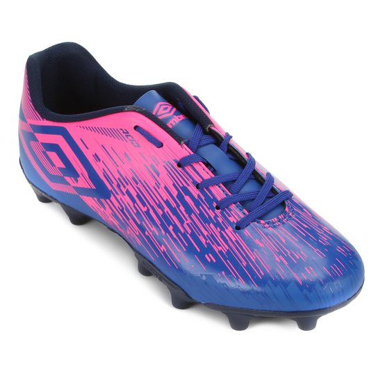 Chuteira Campo Umbro Acid II - Azul+Rosa