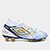 Chuteira Campo Umbro Adamant Top Speed Pro Kintsugi Unissex - Branco+Azul Claro