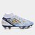 Chuteira Campo Umbro Adamant Top Speed Pro SG  Kintsugi Unissex - Branco+Azul Claro