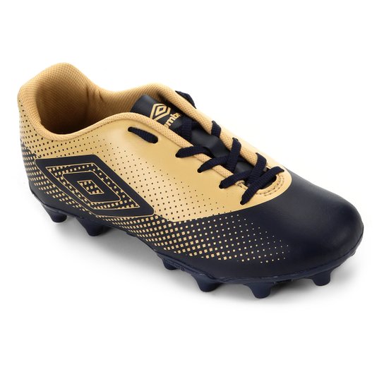 Chuteira Campo Umbro Icon - Marinho+Dourado