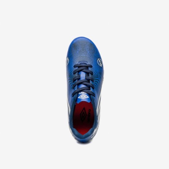 Chuteira Campo Umbro Orbit Infantil [Cor: Azul E Marinho - Tamanho: 32]
