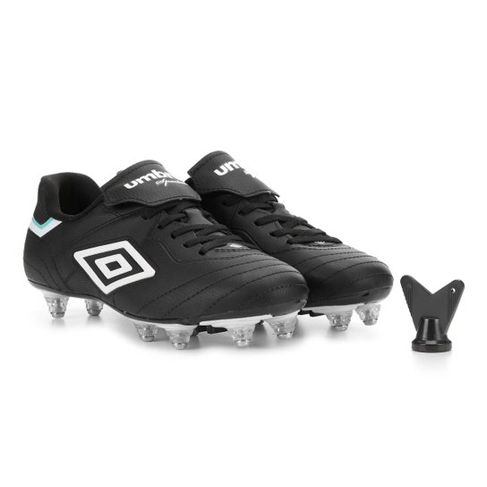 Chuteira Campo Umbro Speciali III Club 8R - Preto+Branco
