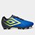Chuteira Campo Umbro Warskin Unissex - Azul+limão
