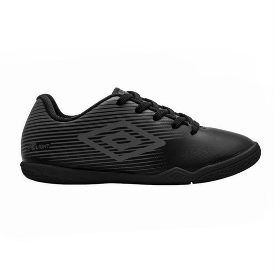 Chuteira Futsal Infantil F5 Light Umbro - Preto+Grafite