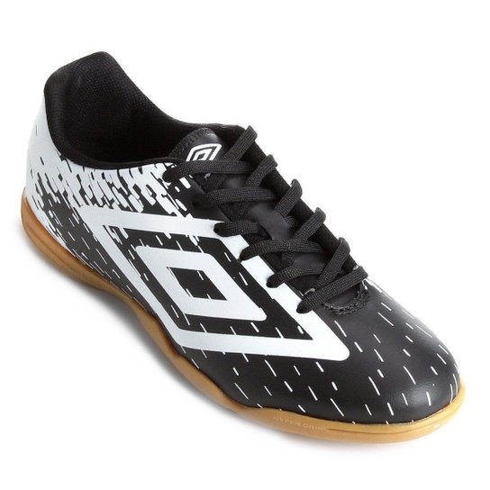 Chuteira Futsal Infantil Umbro Acid Indoor - Preto+Branco