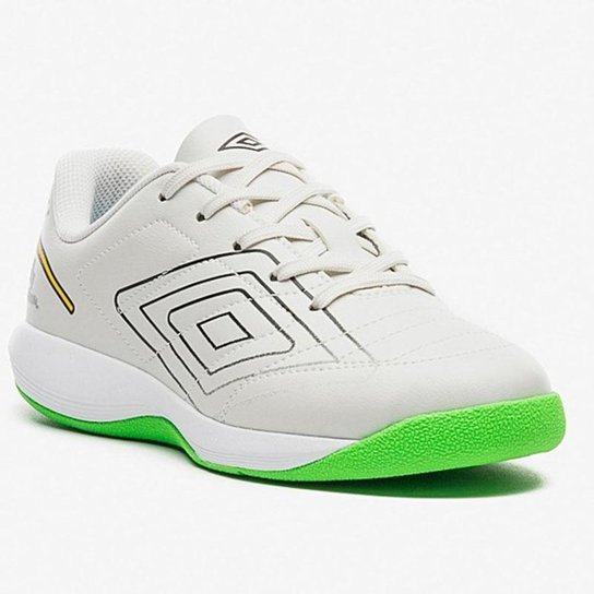 Chuteira Futsal Umbro BR Futsal JR Branca Infantil