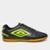 Chuteira Futsal Umbro Class Unissex - Preto+Limão