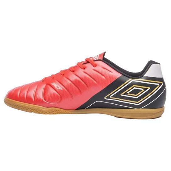 Chuteira Futsal Umbro Fifty VI Unissex Vermelho Preto