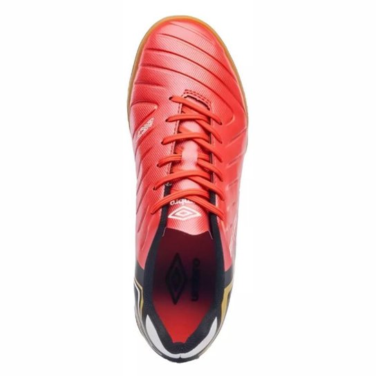 Chuteira Futsal Umbro Fifty VI Unissex Vermelho Preto