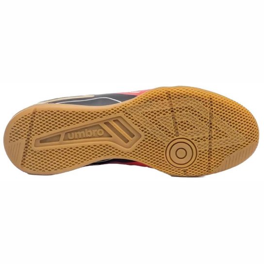 Chuteira Futsal Umbro Fifty VI Unissex Vermelho Preto