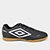 Chuteira Futsal Umbro Glaze Unissex - Preto+Prata