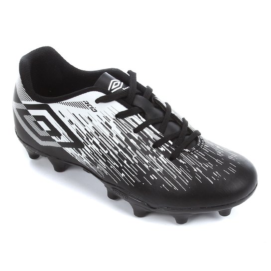 Chuteira Infantil Campo Umbro Acid II Jr - Preto+Branco