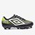 Chuteira Infantil Campo Umbro Fast II Unissex - Preto+Verde Limão
