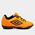 Chuteira Infantil Society Umbro Class Footballer - Laranja+Preto