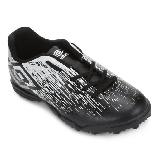Chuteira Society Infantil Umbro Acid II JR - Preto+Branco