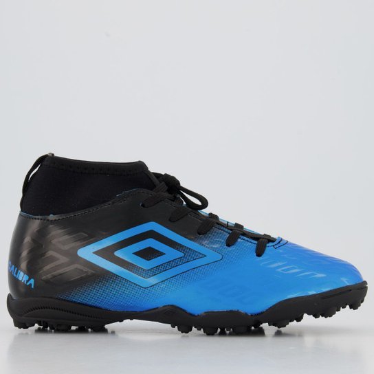 Chuteira Society Infantil Umbro Calibra - Azul+Preto