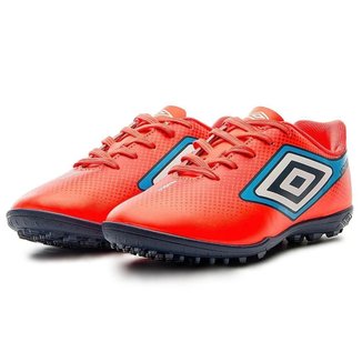 Chuteira Society Juvenil Laminada Fluorescente Umbro Cannon