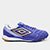 Chuteira Society Umbro Adamant Master Class Pro Bump Unissex - Azul+Dourado