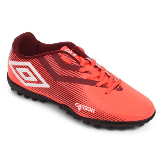 Chuteira Society Umbro Carbon II - Vinho+Branco