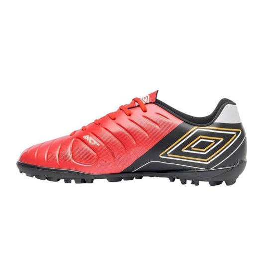 Chuteira Society Umbro Fifty VI League Masculino Vermelho e Preto