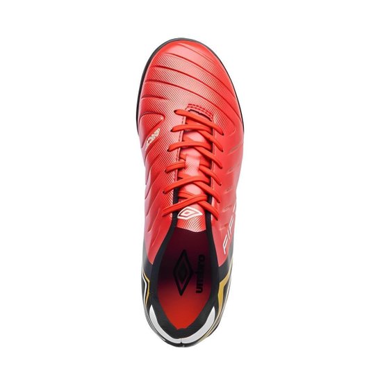 Chuteira Society Umbro Fifty VI League Masculino Vermelho e Preto