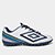 Chuteira Society Umbro Force Unissex - Branco+Marinho