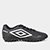 Chuteira Society Umbro Glaze Unissex - Preto+Prata